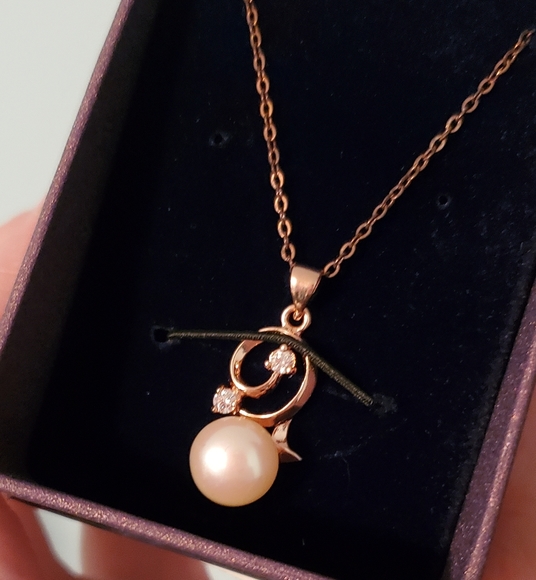 PO White Pearl Cubic Zirconia Edna Necklace - Picture 14 of 15